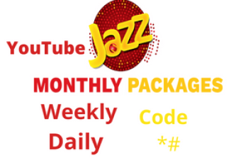 Jazz YouTube Packages Daily ,Weekly & Monthly Codes