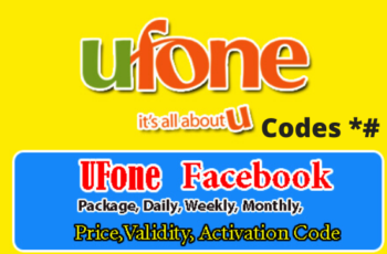 Ufone Facebook Package Daily,Weekly,Monthly 2023