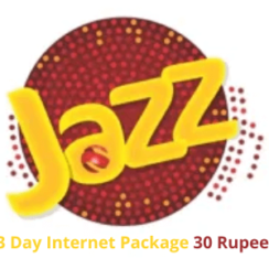 Jazz 3 Day Internet Package 30 Rupees 2023
