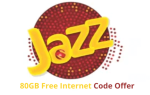 Jazz 80GB Free Internet Code Offer