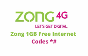 Zong 1GB Free Internet Code
