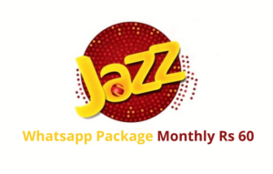 Jazz Whatsapp Package Monthly Rs 60