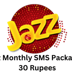 Jazz Monthly SMS Package In 30 Rupees Code 2023