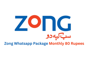 Zong Whatsapp Package Monthly 80 Rupees