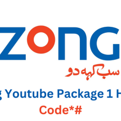 Zong Youtube Package 1 Hour Code 2023