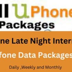 Ufone Night Internet package 2023 Subscribe code Detail